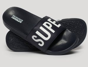 Superdry – D4 SDRY CORE VEGAN POOL SLIDE ΑΝΔΡΙΚΟ – DEEP NAVY/OPTIC