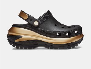 CROCS MEGA CRUSH METALLIC CLOG ΜΑΥΡΟ