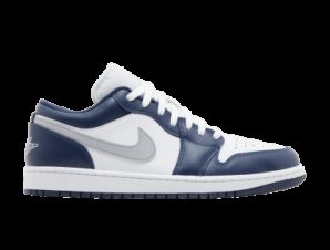 Jordan 1 Low Wolf Grey Midnight Navy 553558141 MBS